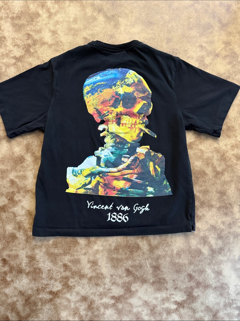 Rebel Vengeance Vincent Van Gogh 1886 Skull Graphic T-Shirt Men’s M